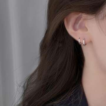 micuco Silver Plated Small Hoop Earrings for Every Occasion