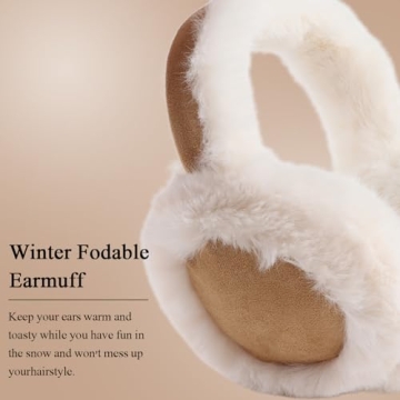 Zsedrut Fluffy Earmuffs for Women - Warm & Stylish