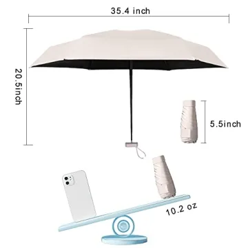 Compact Travel Sun Umbrella with UV Protection for All