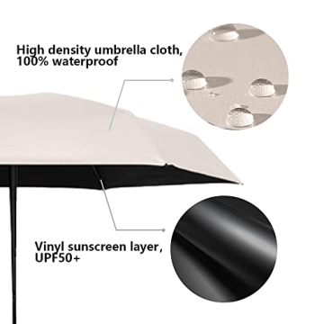 Compact Travel Sun Umbrella with UV Protection for All