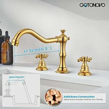 Elegant gotonovo Bathroom Sink Faucet with Pop Up Drain
