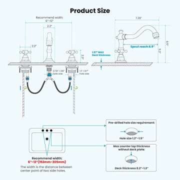 Elegant gotonovo Bathroom Sink Faucet with Pop Up Drain