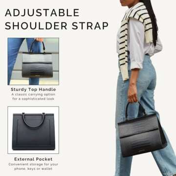 Elegant Vegan Leather Lunch Bag for Women