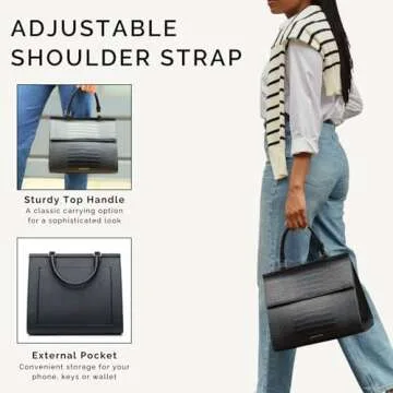 Elegant Vegan Leather Lunch Bag for Women