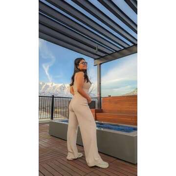 Comfortable Onedreamer Womens 2 Piece Ribbed Knit Set