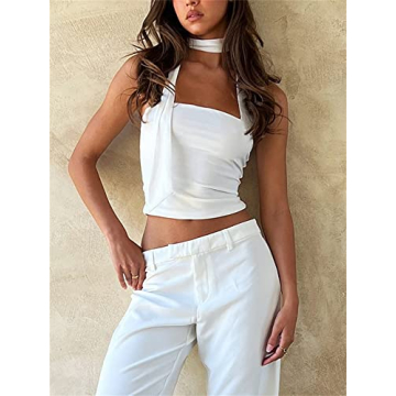 Floral Sexy Tank Top for Women Y2k Ruffle and Frill