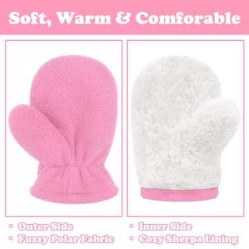 Sarfel Toddler Winter Gloves Toddler Girl Gloves Toddler Mittens 18-24 Months Baby Mittens 12-18 Mon...