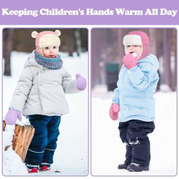 Sarfel Toddler Winter Gloves Toddler Girl Gloves Toddler Mittens 18-24 Months Baby Mittens 12-18 Months Toddler Gloves Winter