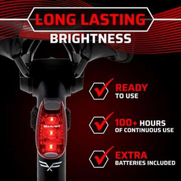 GearLight S1 LED Safety Lights Bike Taillights [4 Pack] - Clip-On for Boat, Bike, Dog & Runners