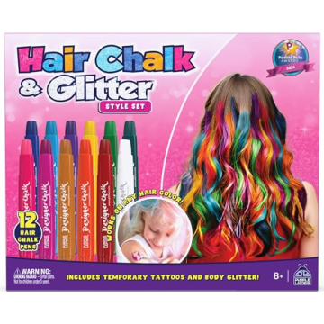 PURPLE LADYBUG 12 Colors Hair Chalk for Girls Valentines Gifts, Temporary Hair Color Easter Basket S...