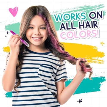 Vibrant Hair Chalk for Kids - Safe Temporary Color
