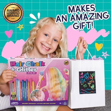 Vibrant Hair Chalk for Kids - Safe Temporary Color