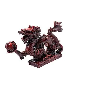 Feng Shui Dragon Figurine for Luck & Success 9 Inch Long