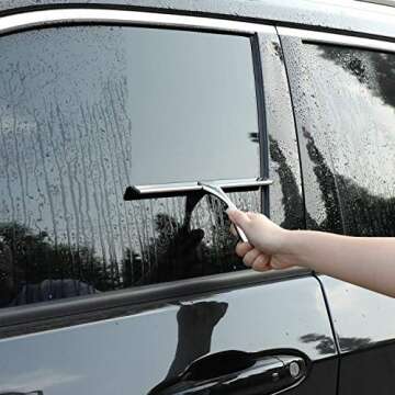 Hiware All-Purpose Shower Squeegee for Shower Doors, Bathroom, Window and Car Glass - Stainless Steel, 14 Inches