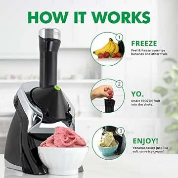 Yonanas Vegan Frozen Fruit Soft Serve Maker with Recipes