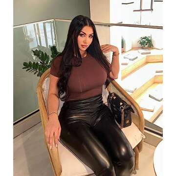 SHAPERX Women's Soft Bodysuit with Thong Design - Cocoa