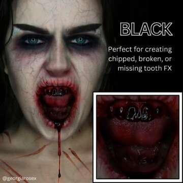 Mehron Makeup Tooth FX Black | Temporary Tooth Paint for Halloween & Cosplay
