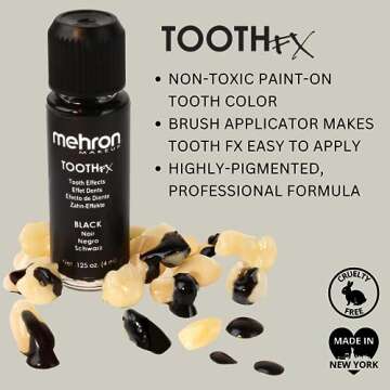 Mehron Tooth FX Black Tooth Paint for Halloween & Cosplay