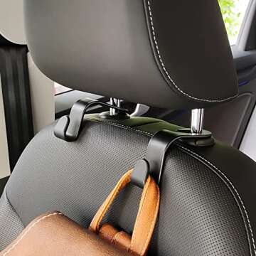 QIIYCCE Purse Hooks - 4 Pack Car Organizer for Bags