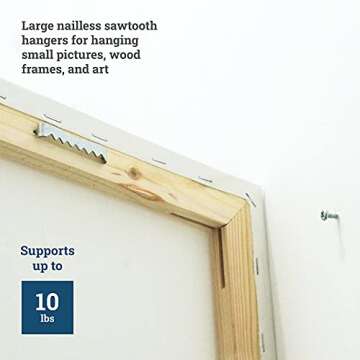 Sawtooth Picture Hangers - 100 Pack No Nail Solution