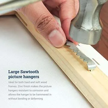 Sawtooth Picture Hangers - 100 Pack No Nail Solution