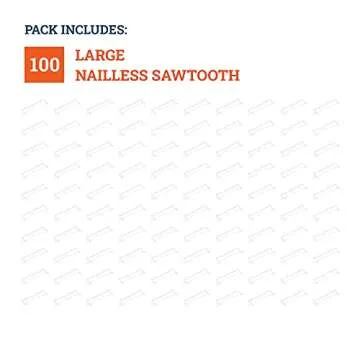 Sawtooth Picture Hangers - 100 Pack No Nail Solution