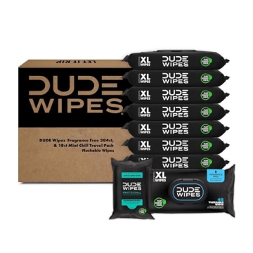 DUDE Wipes - Extra Large Flushable Wipes for Everyone