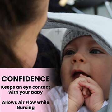 Milky Chic Nursing and Breastfeeding Poncho - Patent Pending 360 Full Coverage Wired Nursing Cover a...