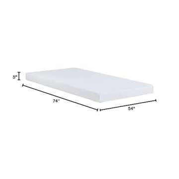 Linenspa 5 Inch Gel Memory Foam Mattress, Firm Mattress, Low Profile Bed Full 5 Inch Mattress