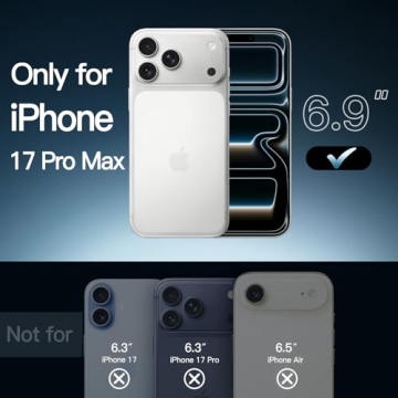 JETech Case for iPhone 17 Pro Max 6.9-Inch, Non-Yellowing Shockproof Cover