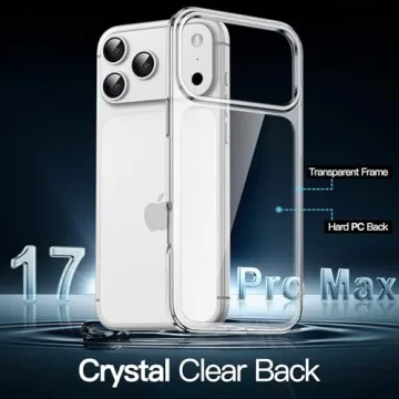 JETech iPhone 17 Pro Max Clear Shockproof Case