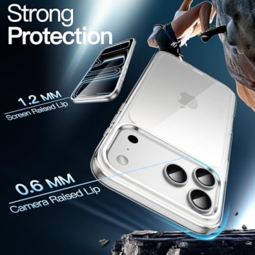 JETech iPhone 17 Pro Max Clear Shockproof Case