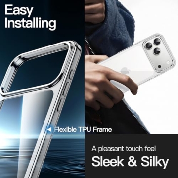 JETech iPhone 17 Pro Max Clear Shockproof Case