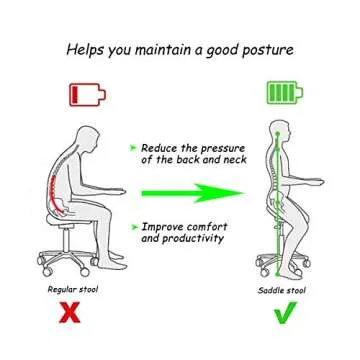 Antlu Saddle Stool for Salon Kitchen Ergonomic Comfort