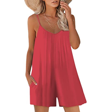 Snugwind Women's Sleeveless Romper with Pockets