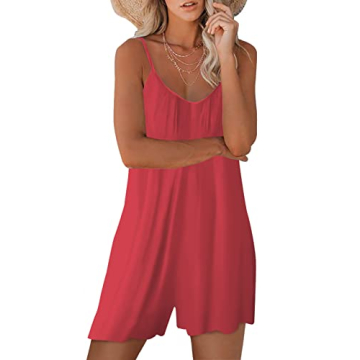 Snugwind Women's Sleeveless Romper with Pockets