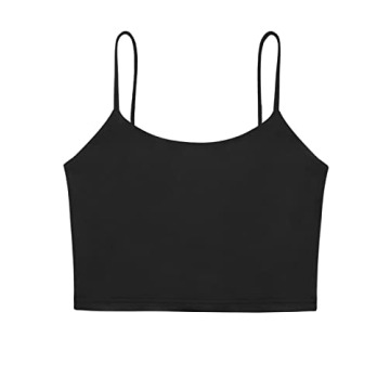 Reoria Women's Adjustable Seamless Crop Top for Summer