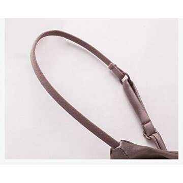 SilRiver Women's Silk Satin Triangle Wire Free Bra, Sexy Bralette Top, Breathable Non-Underwire Bra (Medium, Champagne)