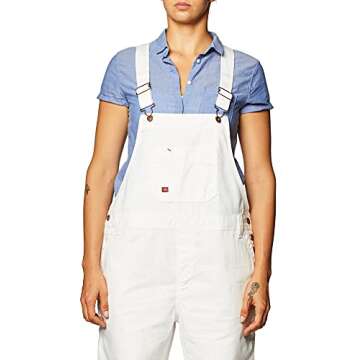 Dickies 100% Cotton Women's Denim Bib Overalls for Comfort