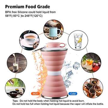 Collapsible Portable Sports Water Bottle for Travel