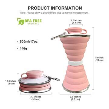 Collapsible Portable Sports Water Bottle for Travel