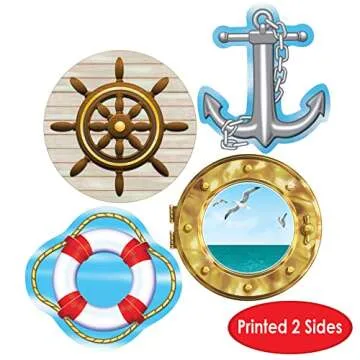 Beistle Nautical Cutouts for Fun Cruise Decor