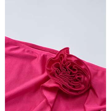 Women's Bohemian Bow Tie Tube Crop Top with High Waist Bodycon Skirt Two Piece Outfit Dress Suit Set