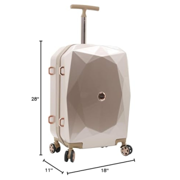 kensie Women's Rose Gold Gemstone Luggage Set 2 Piece