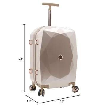 kensie Women's Rose Gold Gemstone Luggage Set 2 Piece