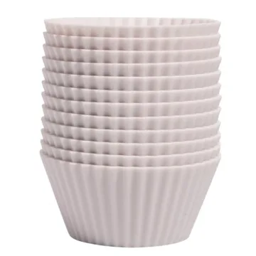 The Silicone Kitchen Reusable Silicone Baking Cups, Non-Toxic, BPA Free, Dishwasher Safe, Regular, P...