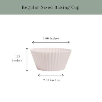 Silicone Baking Cups Pack, Non-Toxic, Reusable, 12 Count