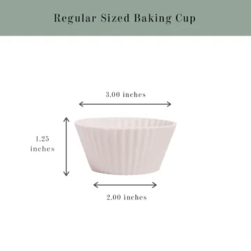Silicone Baking Cups Pack, Non-Toxic, Reusable, 12 Count