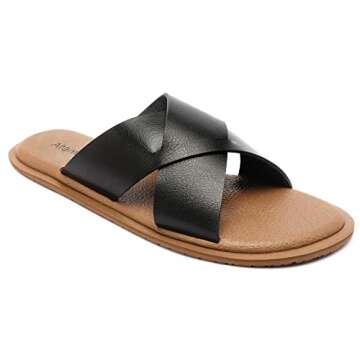 Ataiwee Women's Flat Sandals - Comfy Slip-On Summer Shoes