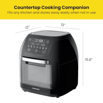 CHEFMAN 10L Digital Air Fryer with Rotisserie Features